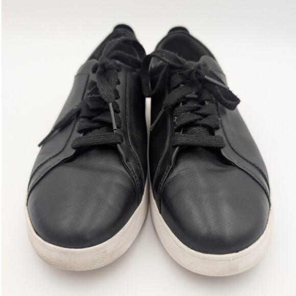 Fit Flop Rally Leather Sneaker Shoes Women's X22-001 Black/White Size US8 EU39 - Picture 2 of 13